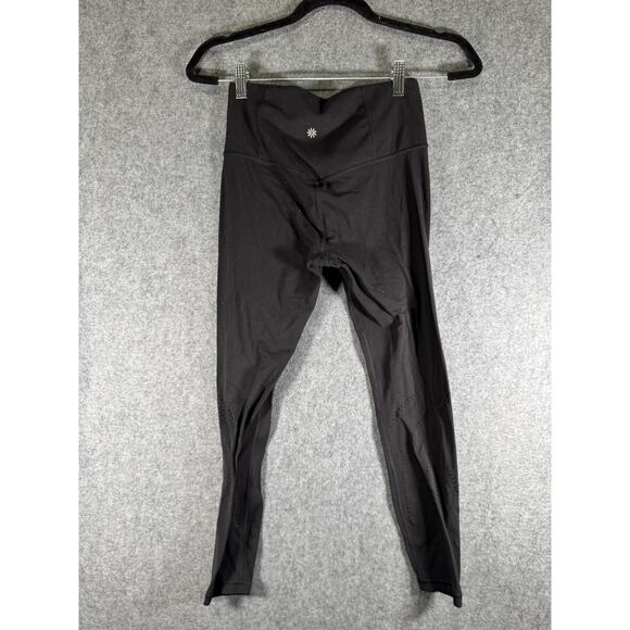 Athleta Leggings Women Small Black Elation Lasercut Tight‎ Activewear - Picture 5 of 6